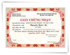 giay chung nhan